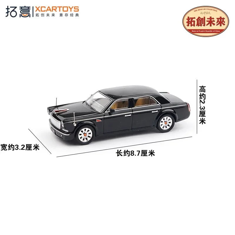 Xcartoys 1:64 HongQi L5 Black Diecast Model Car