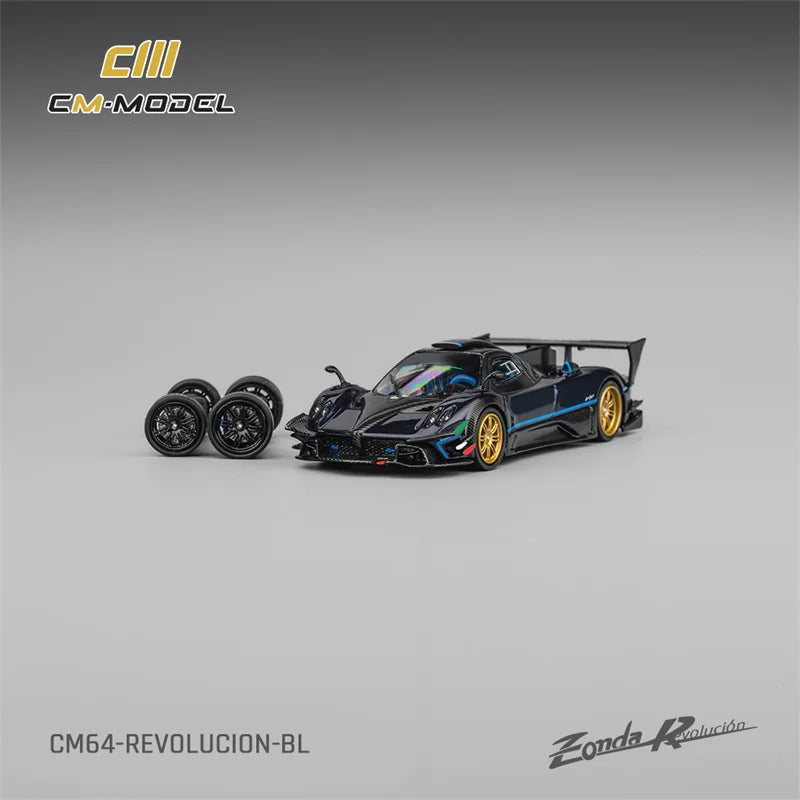 PreSale CM MODEL 1:64 Zonda Revlucion Metallic blue Die-Cast Car Model Collection Miniature