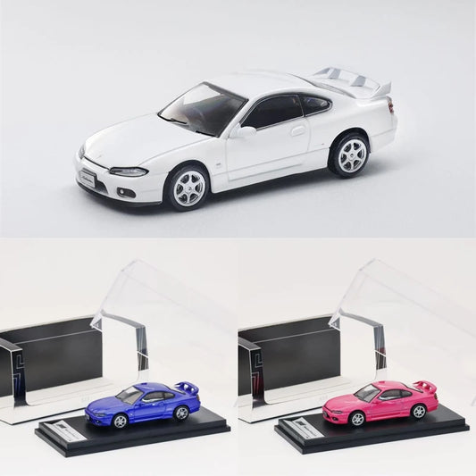 Shadow 1:64 S15 Silvia White Blue Pink Diecast Model Car