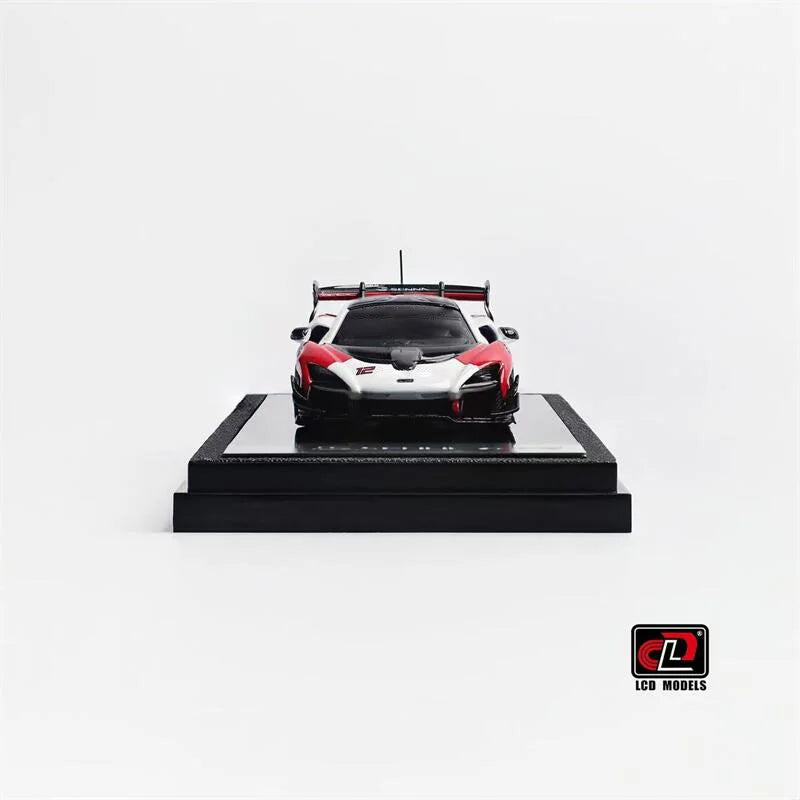 PreSale LCD 1:64 Senna GTR Red White Collection Miniature DieCast Model Car