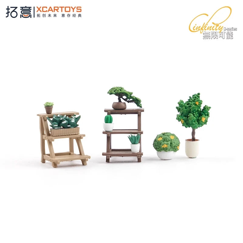 Xcartoys 1:64 Potted Green Plants Diorama Set