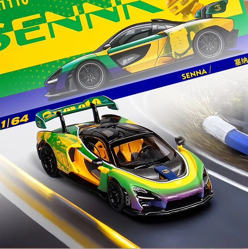MASDI 1:64 Senna Yellow Green Diecast Model Car