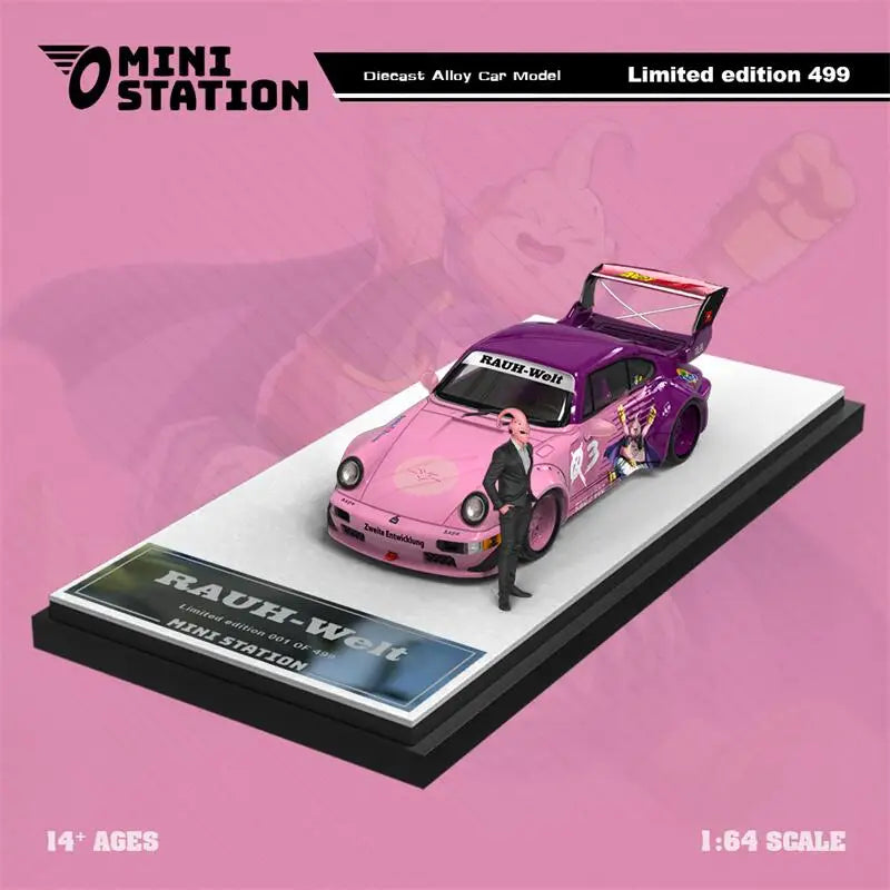 Mini Station  1:64 RWB 964 Sun Wukong / Vegeta /Majin Buu livery Diecast Model Car