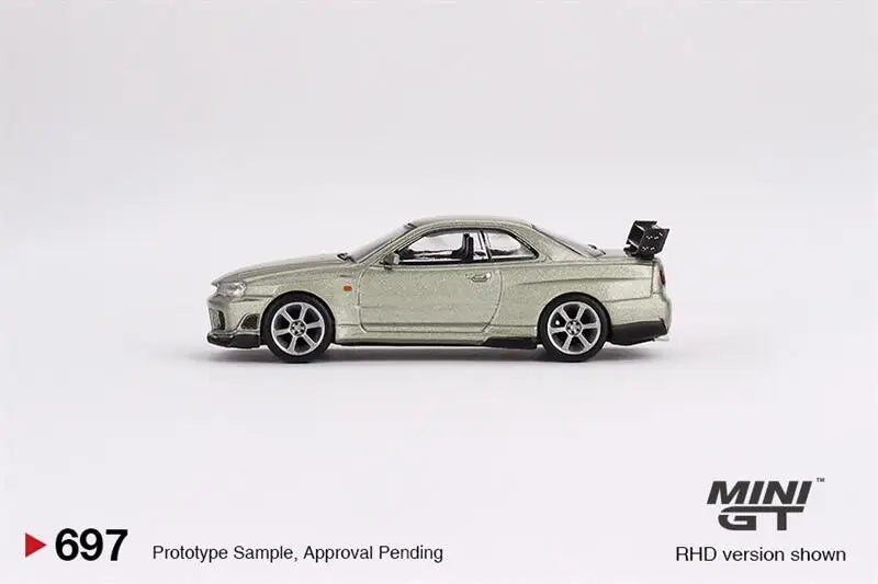 MINI GT 1:64 Nissan Skyline GTR R34 Tommykaira R-z Millenium Jade LHD Diecast Model Car