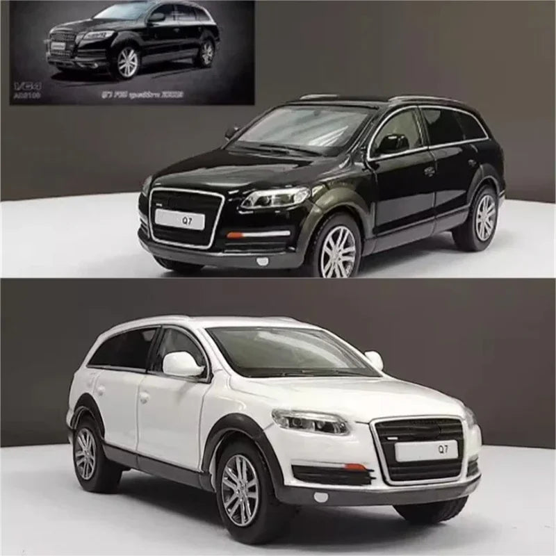 MASDI 1:64 SUV Q7 White / Black Die-Cast Car Model Collection Miniature