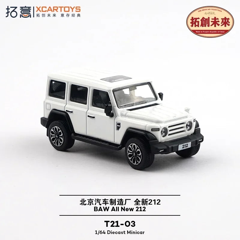 Xcartoys 1:64 BAW All Now 212 White Alloy Vehicle Car Model