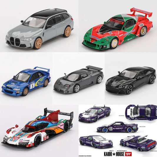 MINI GT 1:64 LBWK LB-Super 787B M3 Impreza WRC 1999 EB110 DBS 007 Edition Black / Kaido House Nsx Diecast Model Car