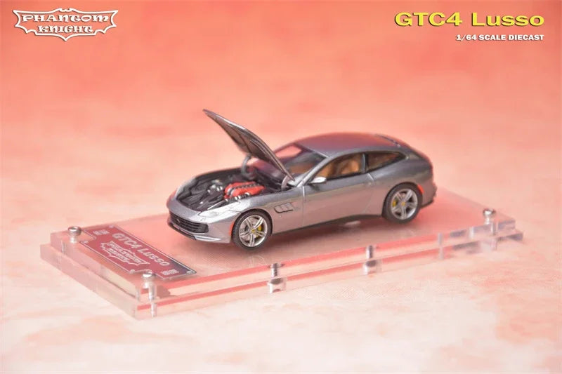 Phantom Knight PK 1:64 Purosangue GTC4 Lusso Grigio / Arancio limited999 Diecast Model Car