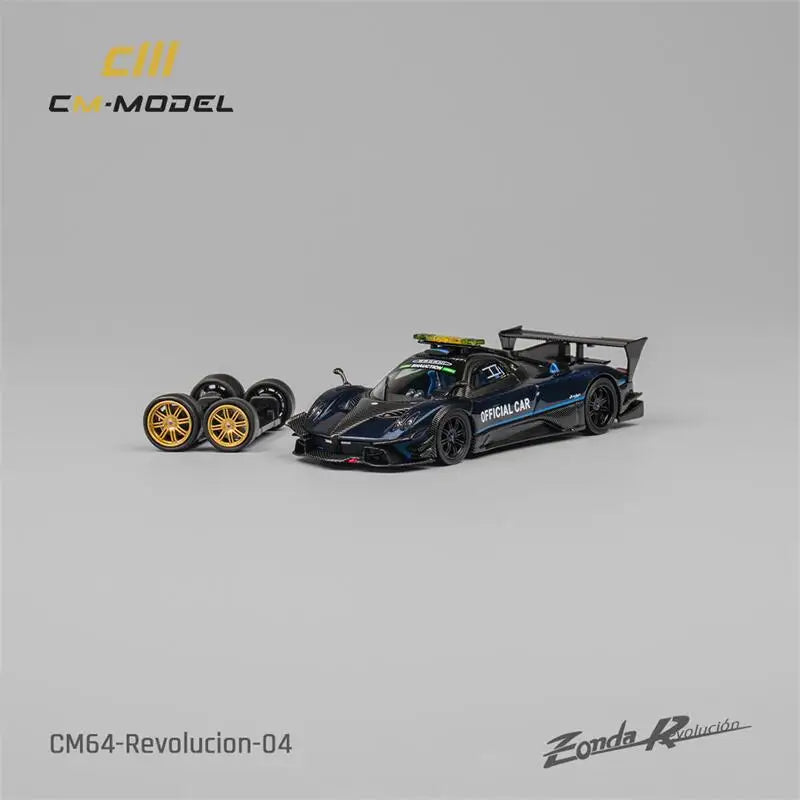 **Pre-Order** CM MODEL  1:64 Pagani Zonda Revolucion SafeCar Dark Blue Diecast Model Car