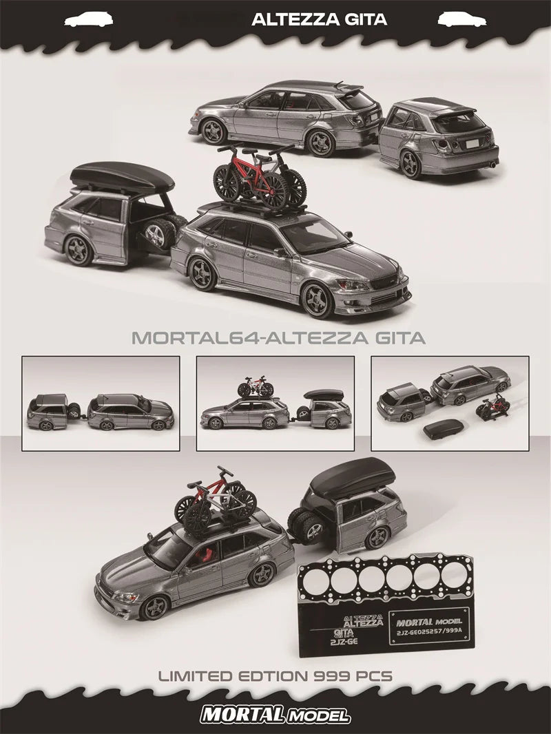 Mortal 1:64 ALTEZZA GITA ELIXIR Die-Cast Car Model Collection Miniature