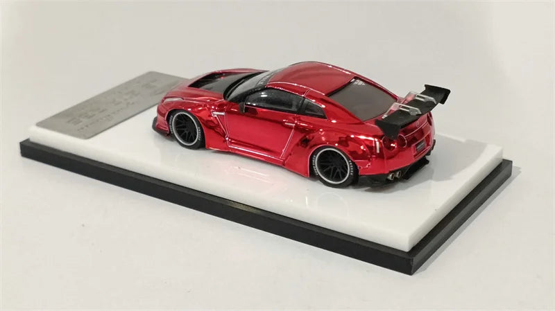 Model Collect MC 1:64 Pandem Civic EG6 Mk5 Rocket Bunny / GT-R R35 LB Chrome Red Diecast Model Car