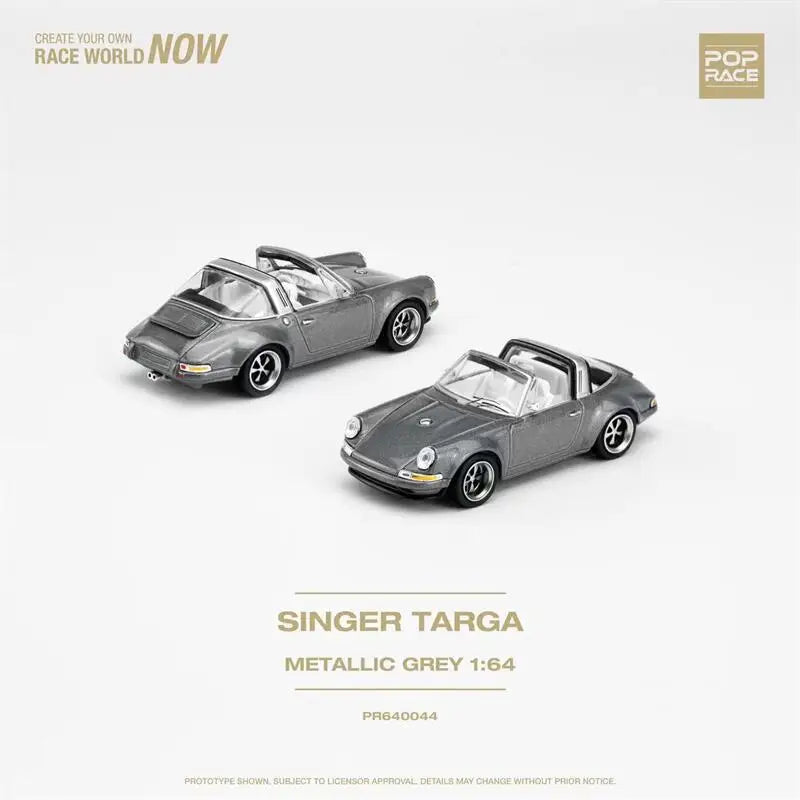 Pop Race 1:64 SINGER TARGA METALLIC GREY Diecast Model Car