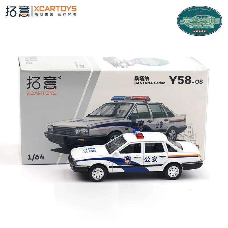 Xcartoys 1:64 SANTANA Sedan Police Diecast Model Car