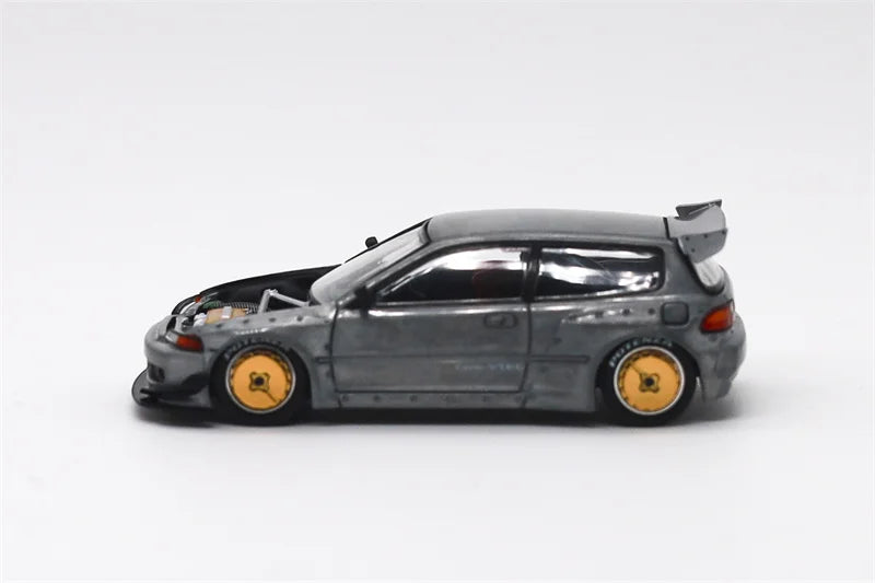 Xcartoys 1:64 Civic EG6 Pandem Raw Metal Die-Cast Car Model Miniature Gifts