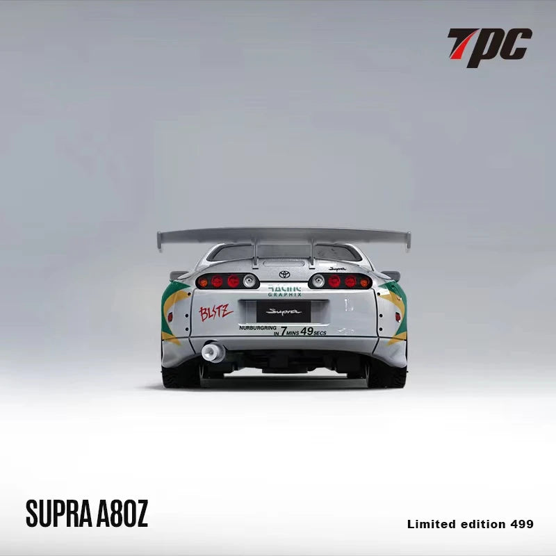 **Pre-Order** TPC 1:64 Supra A80 Z Silver Green limited499 Diecast Model Cars