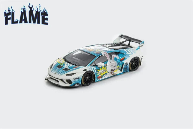Flame 1:64 Huracan GT Calf LP610 Hurricane Midnight Light Resin Model Car