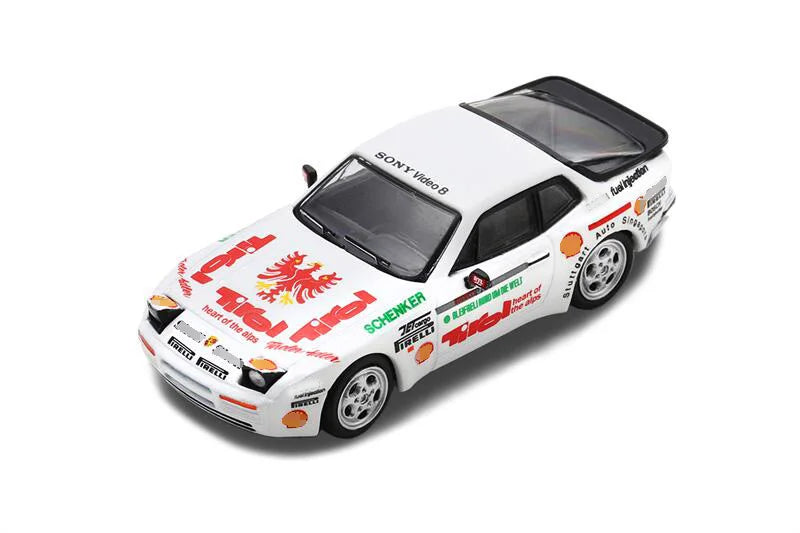 Spark x Tiny 1:64 944 Turbo Cup Combo - Turbo Cup #2 & Adler Von Tirol (Upright headlights) Diecast Model Car