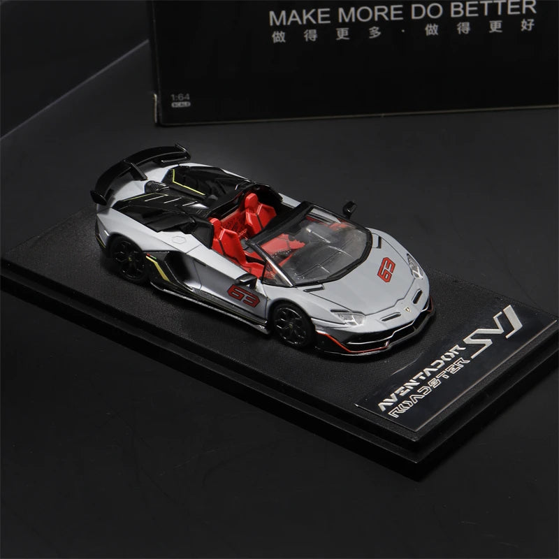 Maxwell 1:64 Aventador LP770-4 SVJ Combat Grey#63 2025HEC Limited499 Diecast Model Car