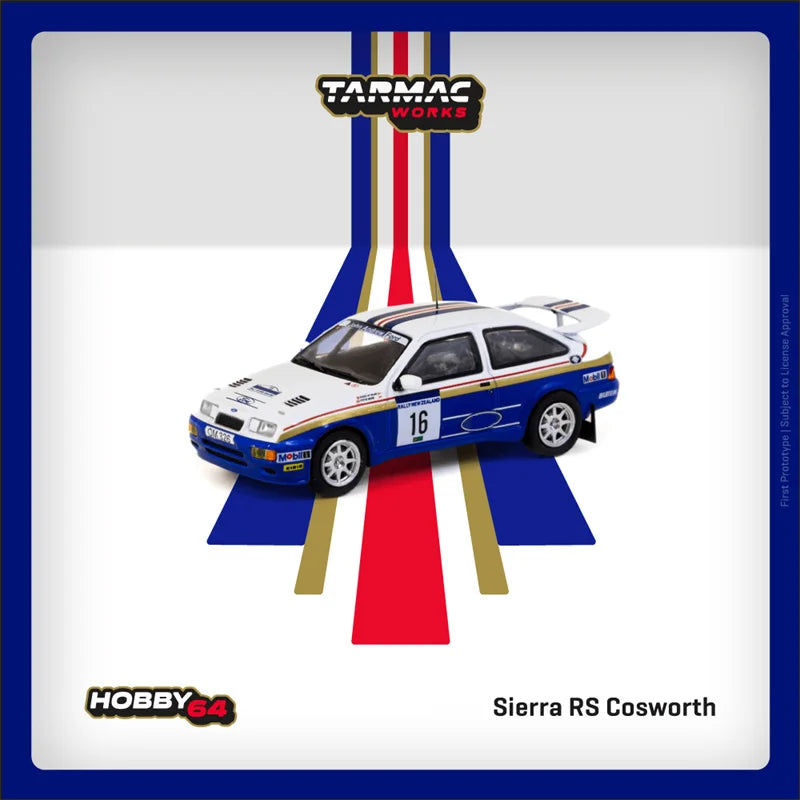 Tarmac Work 1:64 Sierra RS Cosworth Rally of New Zealand 1989 Blue Diecast Model Car