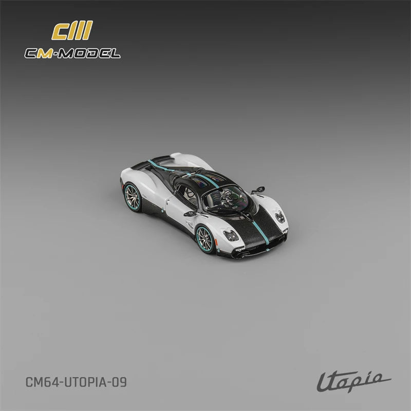 CM MODEL 1:64 Pagani Utopia pearl white with carbon Diecast Model Car