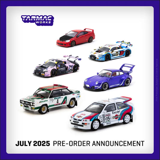 Tarmac Works 1:64 Escort RS / FIAT 131 / RWB 993 ARMY / R8 GT3 / Integra TYPE R Die-Cast Car Model Miniature Gifts