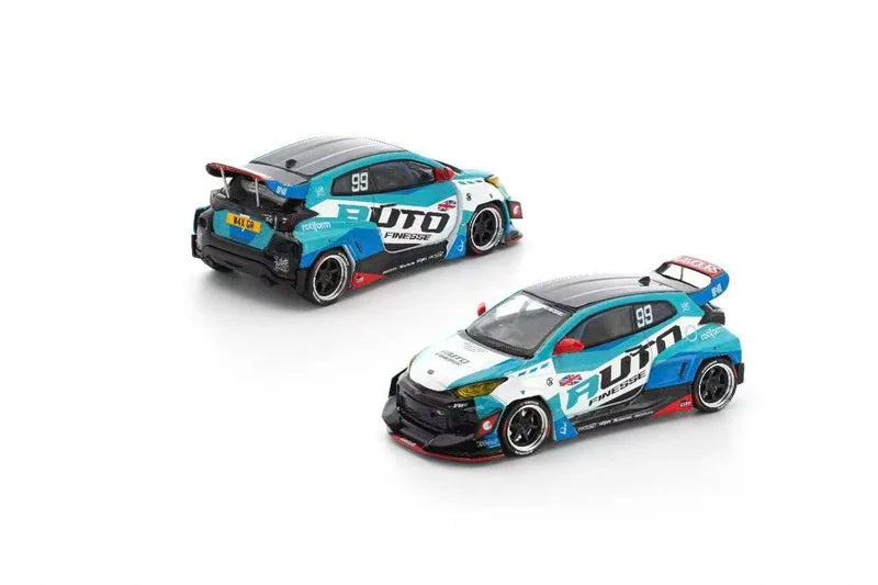 Enigma x Pop Race 1:64 GR Yaris Pandem Rocket Bunny Auto Finesse Blister Card Version Diecast Model Car