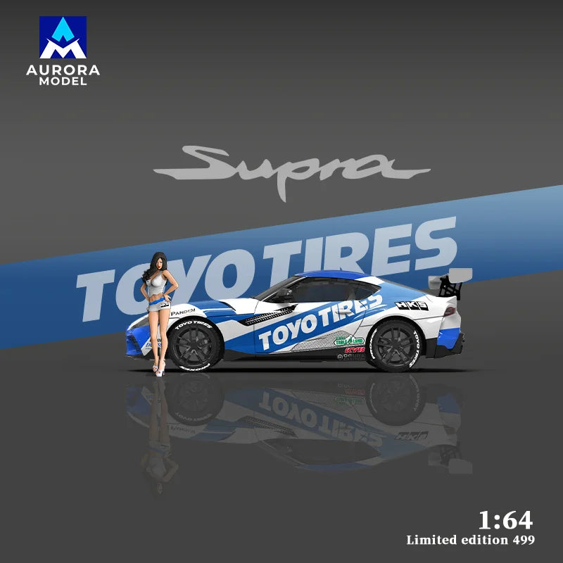 Aurora Model 1:64 Supra A90 Die-Cast Car Model Collection Miniature