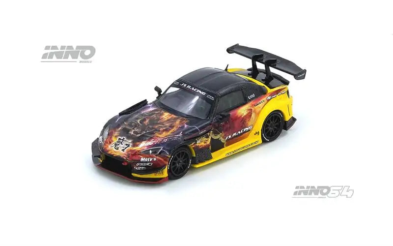 INNO 1:64 S2000 J‘S RACING (AP1) MAOU TOP SECRET SILVIA (S15) PANDEM R33 190E Silver Diecast Model Car