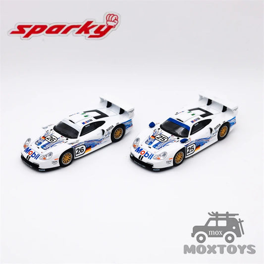 Sparky Tiny Exclusive 1:64 GT1 EVO 24h LE MANS 1997 H.J.STUCK - T.BOUTSEN #25 #26 two cars set Diecast Model Car