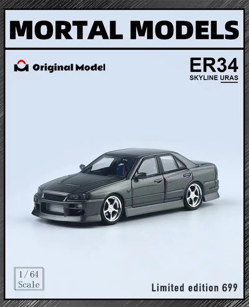 Mortal models 1/64 スカイライン　ER34 ブラック Pre-Order** Mortal x OM 1:64 Skyline ER34 limited699 Diecast