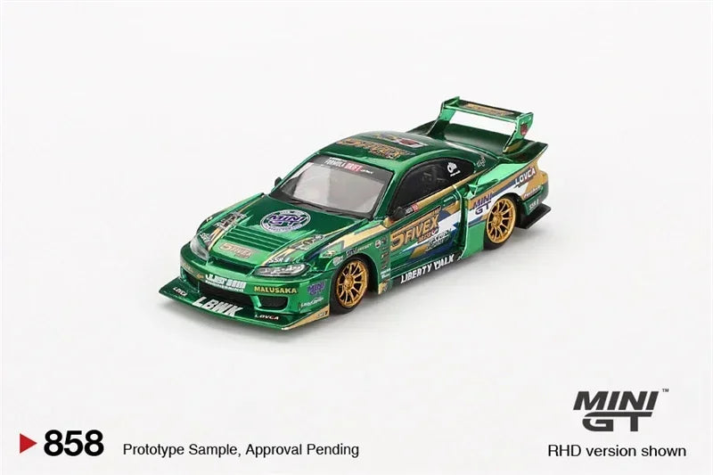 **Pre-Order** MINI GT 1:64 LB-Super Silhouette S15 SILVIA LBWK 2024 Fausto Racing RHD Blister box Ver. Diecast Model Car