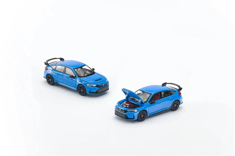 Pop Race 1:64 HONDA CIVIC FL5 BOOST BLUE PEARL Diecast Model Car