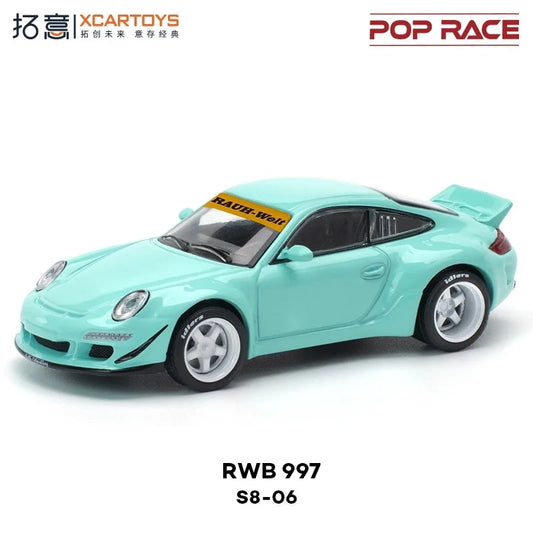 Xcartoys X Pop Race 1:64 RWB997 Blue Diecast Model Car