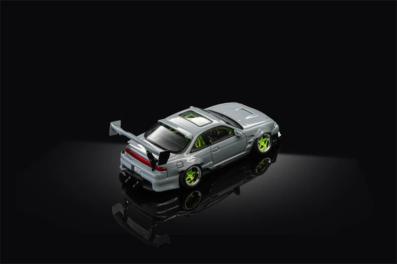 MORTAL 1:64 GT-SPEC V1 S14 SEIJI OOKAWARA concrete grey Die-Cast Car Model Miniature Gifts