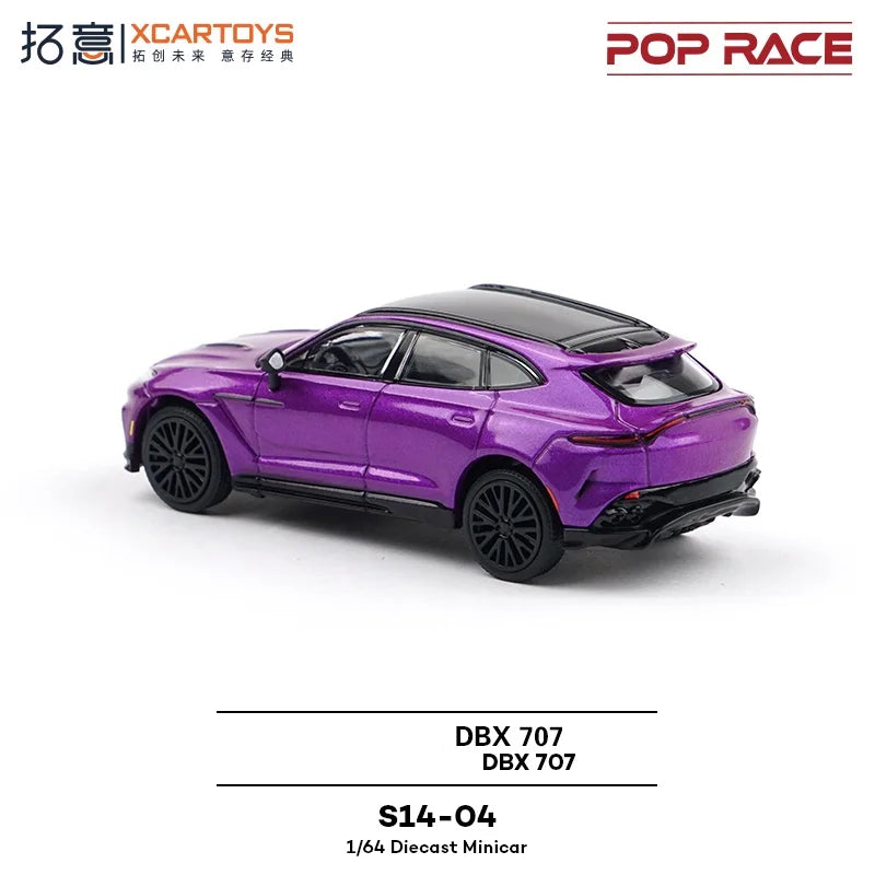 Xcartoys x POP RACE 1:64 Storm Purple DBX 707 Diecast Model Car