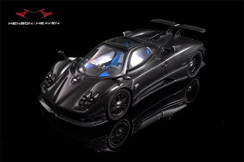 PreSale HH 1:64 Zonda Huayra Carbon Blue / Red / Black Die-Cast Car Model Collection Miniature