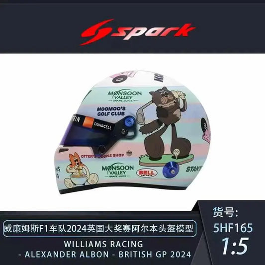 **Pre-Order** Spark 1:5 Williams Racing - Alexander Albon - British GP 2024 helmet Model