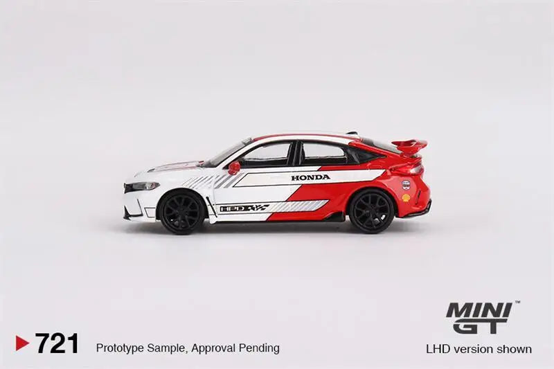 MINI GT 1:64 Honda Civic Type R #2 2023 Pace Car White Diecast Model Car