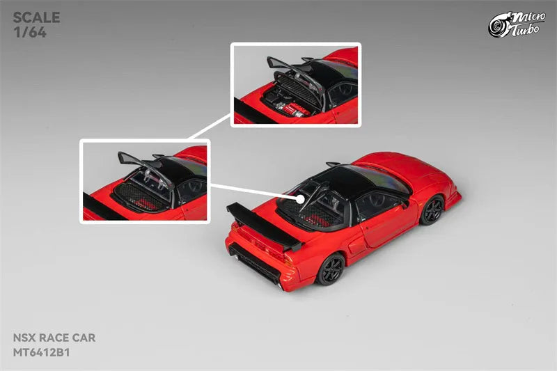 Micro Turbo 1:64 NSX NA1 Race Car METALLIC RED Diecast Model Car