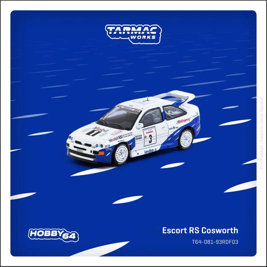 Tarmac Works 1:64 Escort RS Cosworth Tour de Corse-Rallye de France Winner 1993 Die-Cast Car Model Miniature Gifts