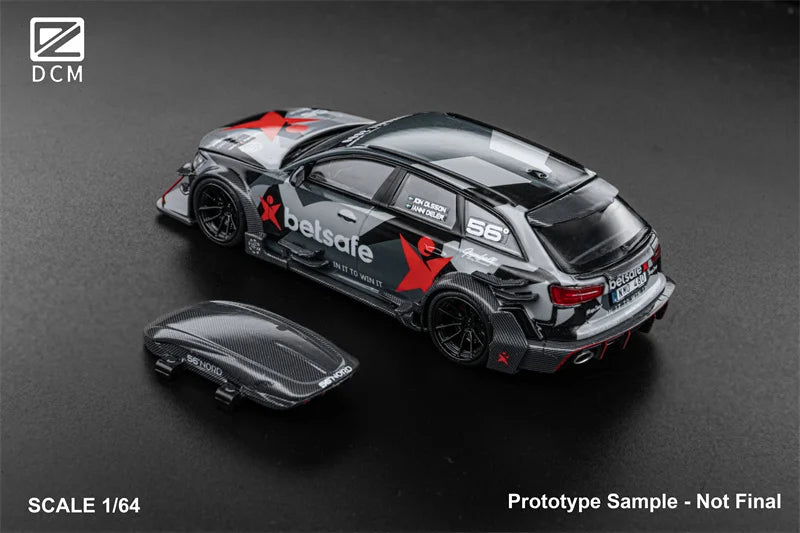PreSale DCM 1:64 RS6 C7 DTM Betsafe Opening Hood Ver Collection Miniature DieCast Model Car