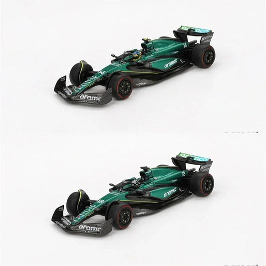 MINI GT 1:64 2024 F1 AMR24 #14 Fernando Alonso / #18 Lance Stroll Bahrain GP 999/ 1001 Diecast Model Car