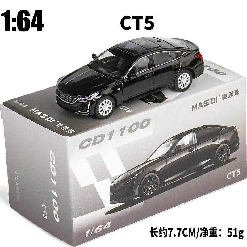 MASDI 1:64 CT5 Black / White / Blue Diecast Model Car