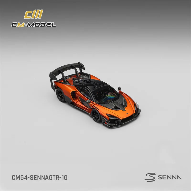 PreSale CM MODEL 1:64 SennaGTR Volcano orange Die-Cast Car Model Collection Miniature