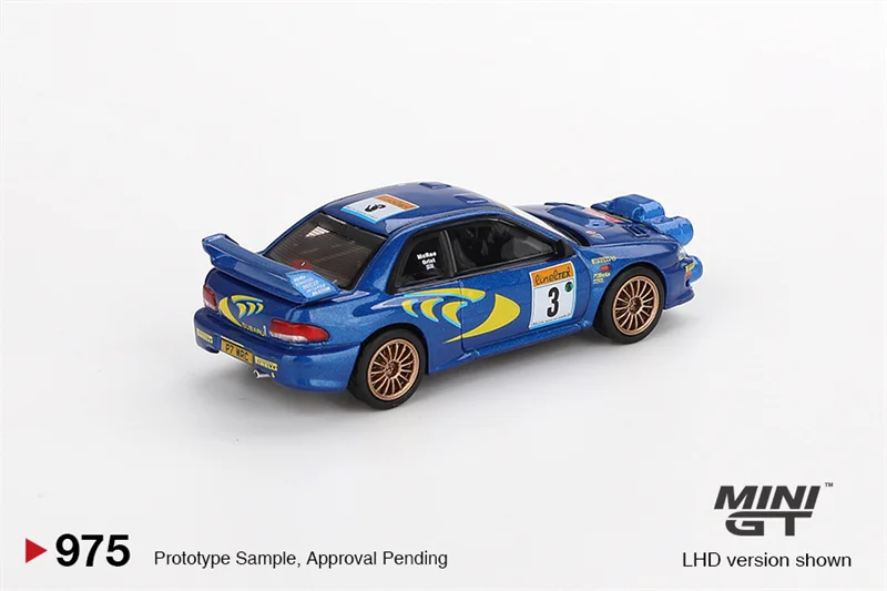 Blister box - MINI GT 1:64 Impreza WRC98 1998 Rally Monte-Carlo 3rd Place #3 Die-Cast Car Model Collection Miniature