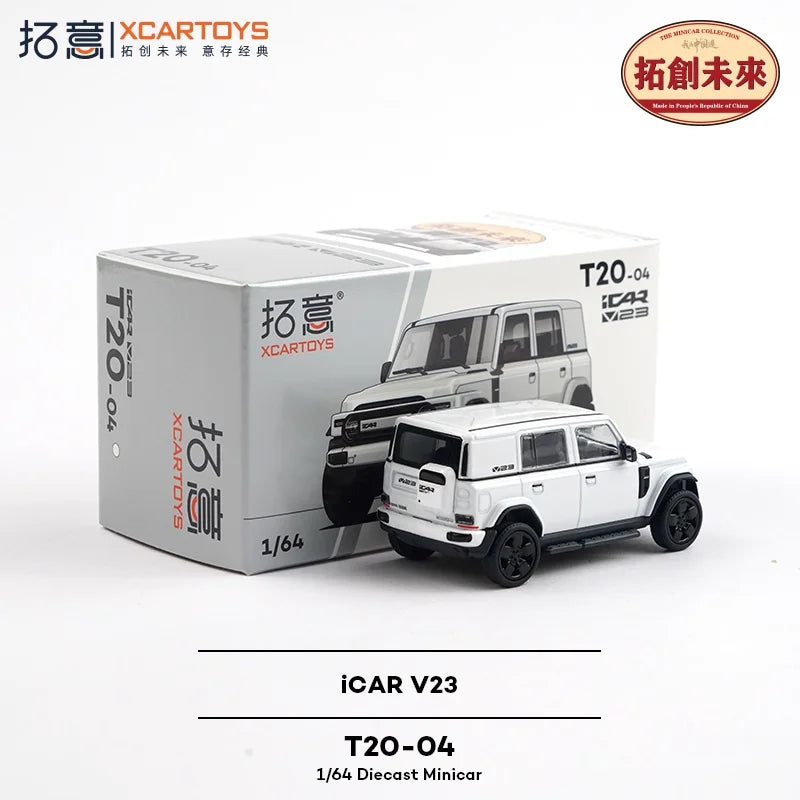 Xcartoys 1:64 iCAR V23 white Diecast Collector's Vehicle Model Car