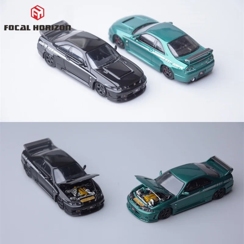 Focal Horizon1:64 R33 400R Black Diecast Model Car