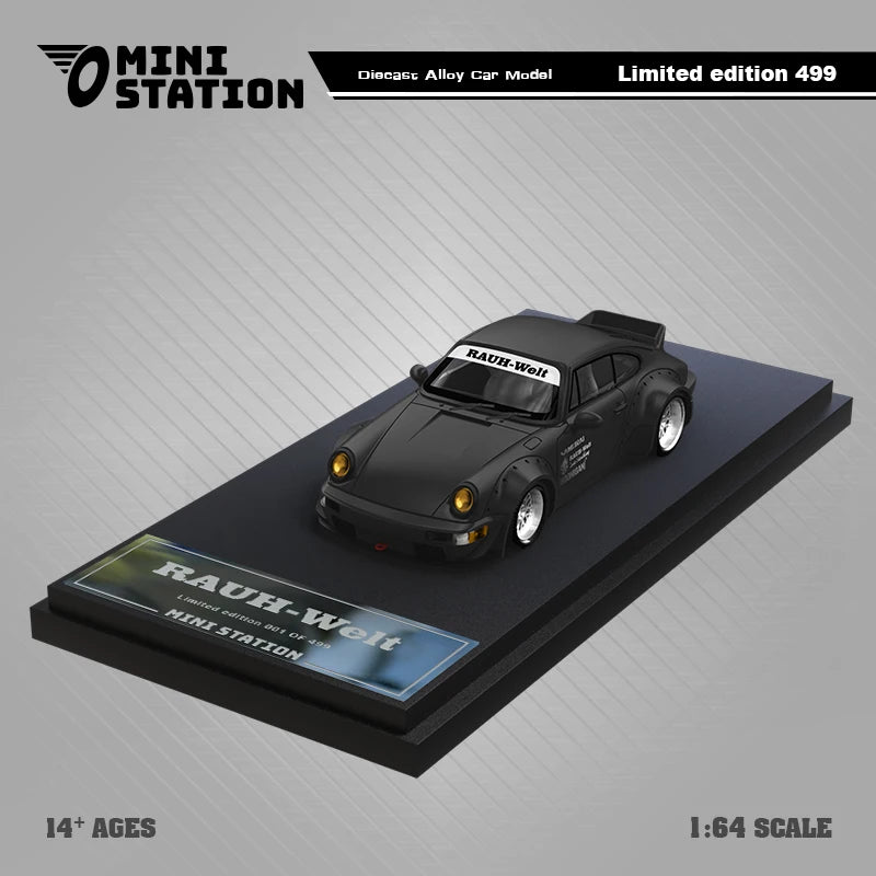 Mini Station  1:64 RWB 964 Ducktail SAMURAI limited499 Diecast Model Car