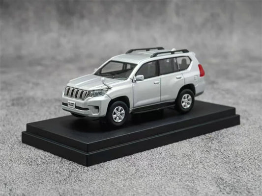 Ebbro 1:64 Prado 150 Silver / White / Gray Diecast Model Car