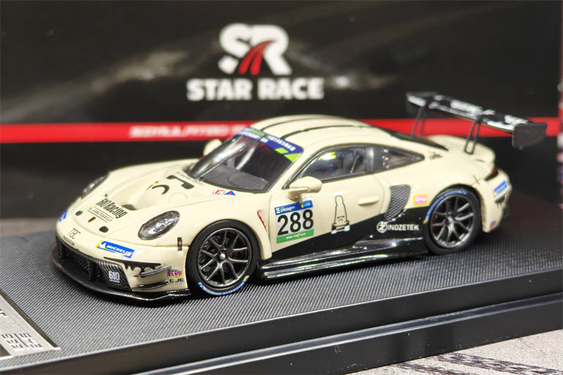 [PreSale] Star Race SR 1:64 GT3 R Milk white No.288 T.B.C 610 Racing Diecast Model Car